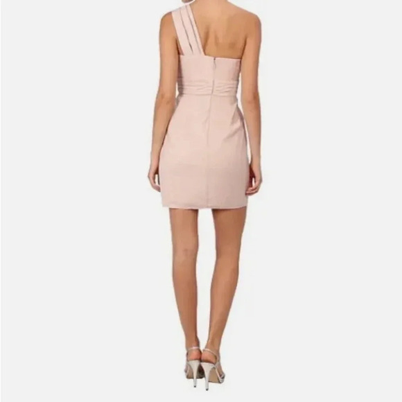 BCBGMaxAzria ‘Palais’ One Shoulder Formal Nude Dress Pleated /Draped details - 4 - Picture 10 of 10